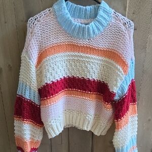 Colorful Striped Women's Sweater